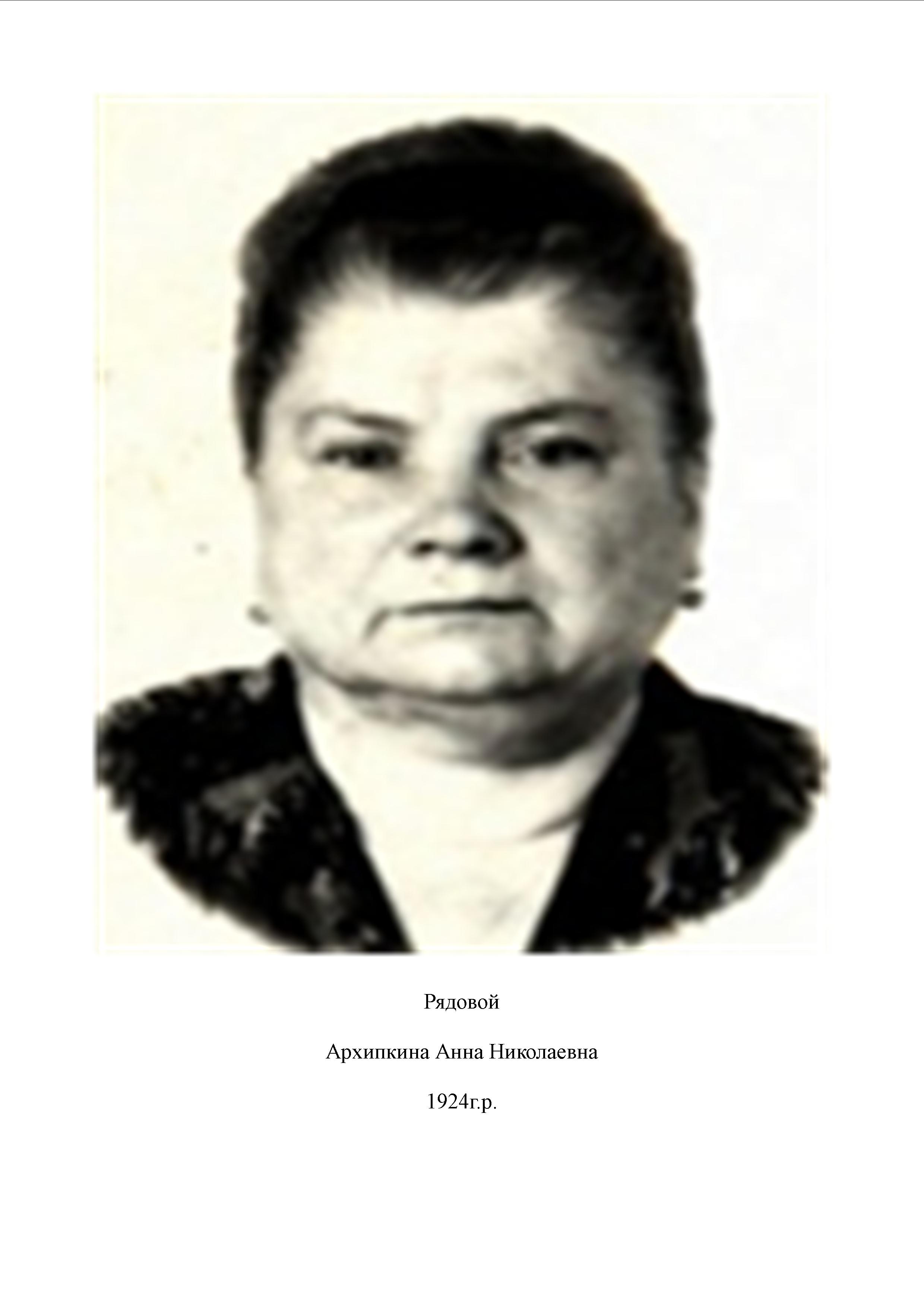 Архипкина Анна Николаевна
