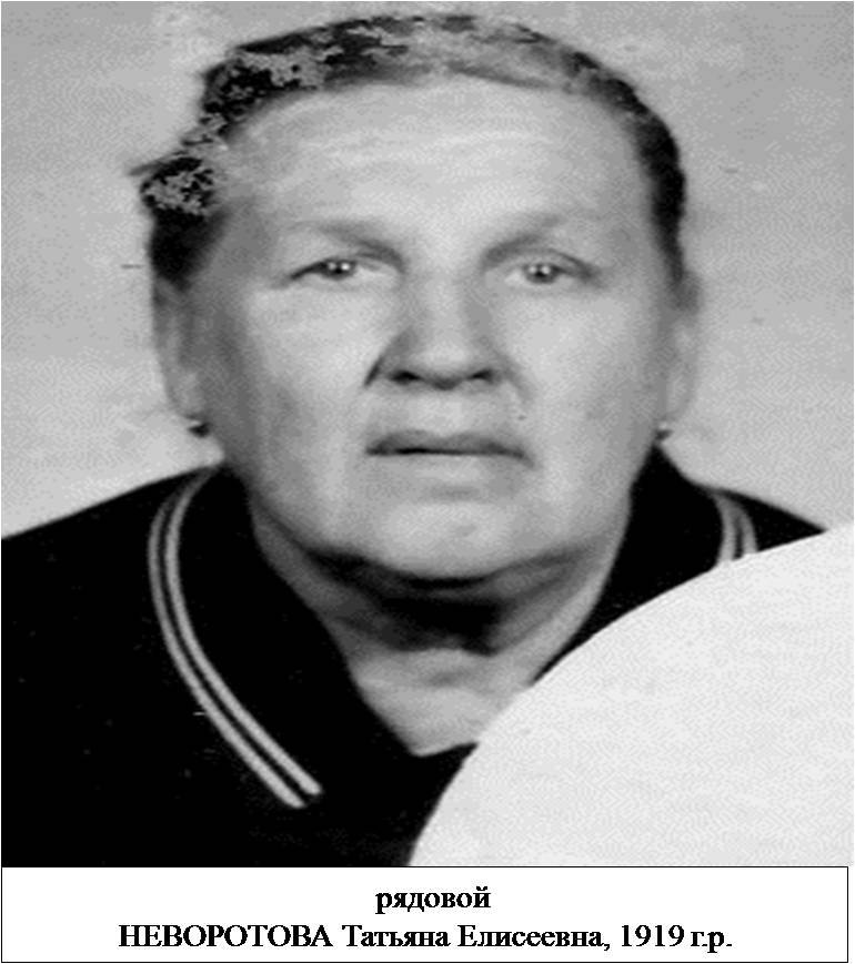 Неворотова Татьяна Елисеевна