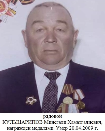 Кульшарипов Минегали Хаматгалиевич