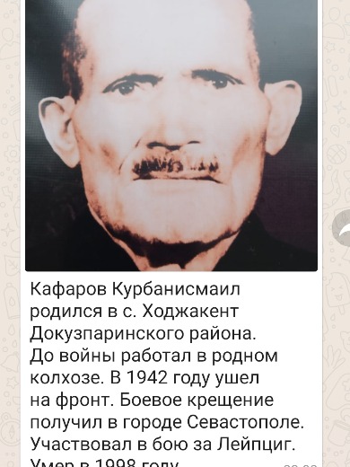 Кафаров Курбанисмаил Кафарович
