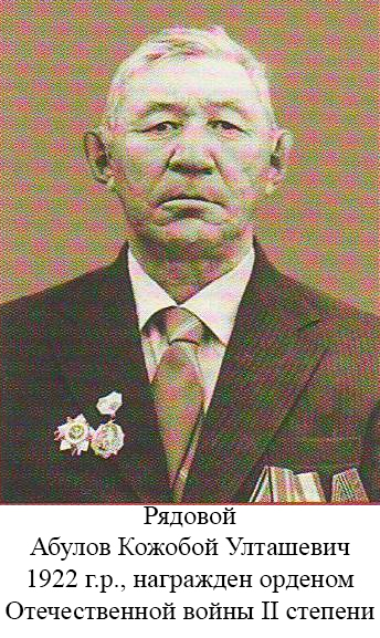 Абулов Кожобой Улташевич