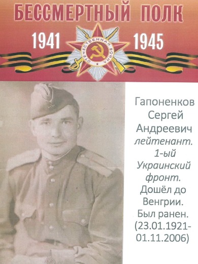 Гапоненков Сергей Андреевич