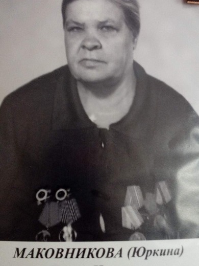 Маковникова( Дев Юркина) Елена Ивановна