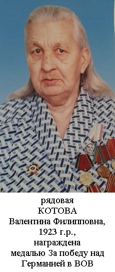 Котова Валентина Филипповна