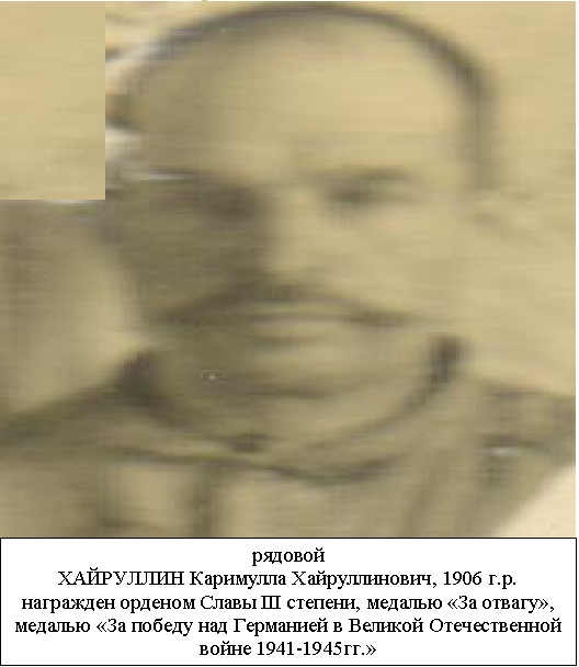 Хайруллин Каримулла Хайруллинович
