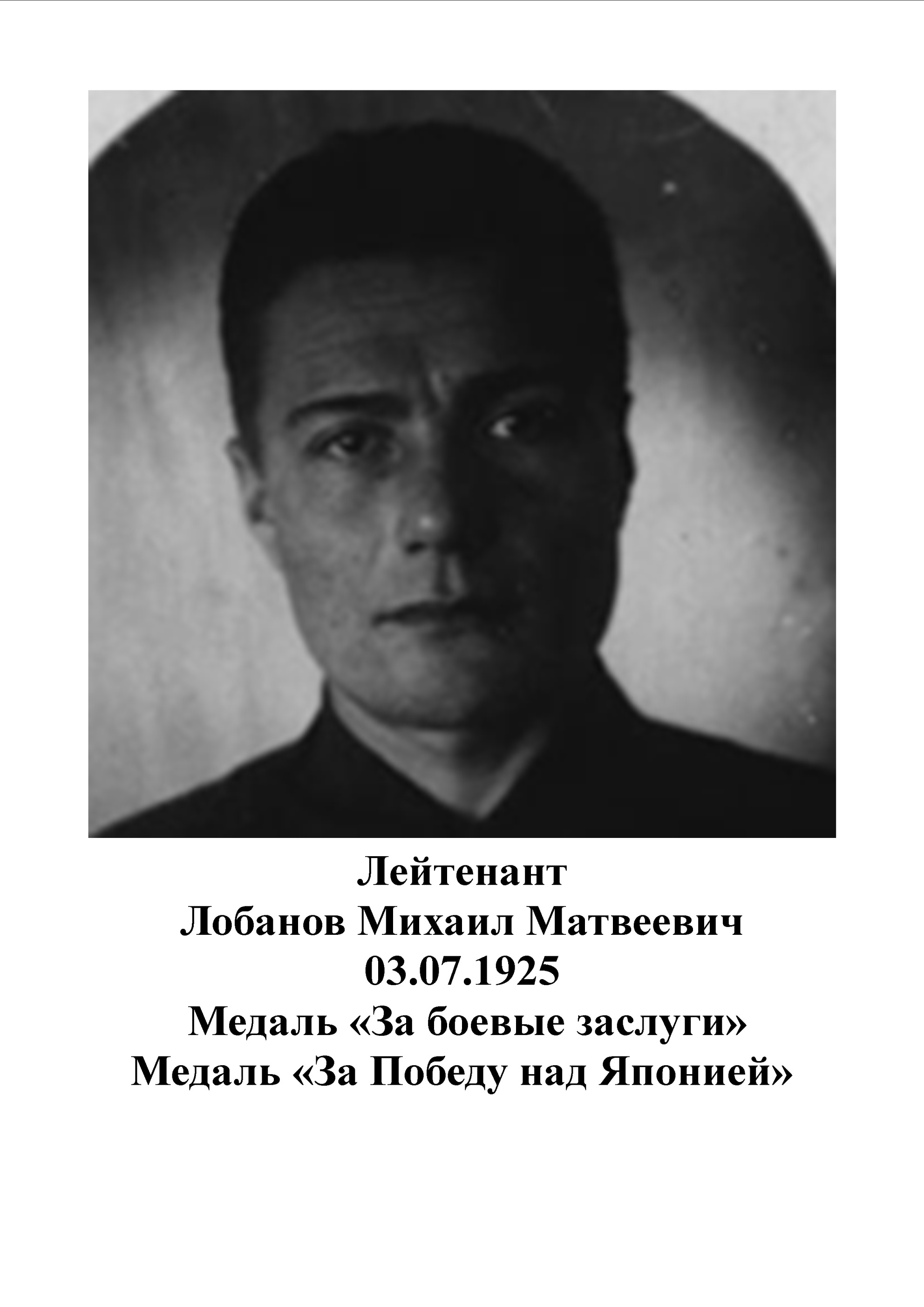 Лобанов Михаил Матвеевич