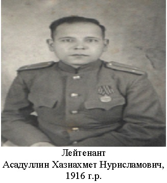 Асадуллин Хазиахмет Нурисламович