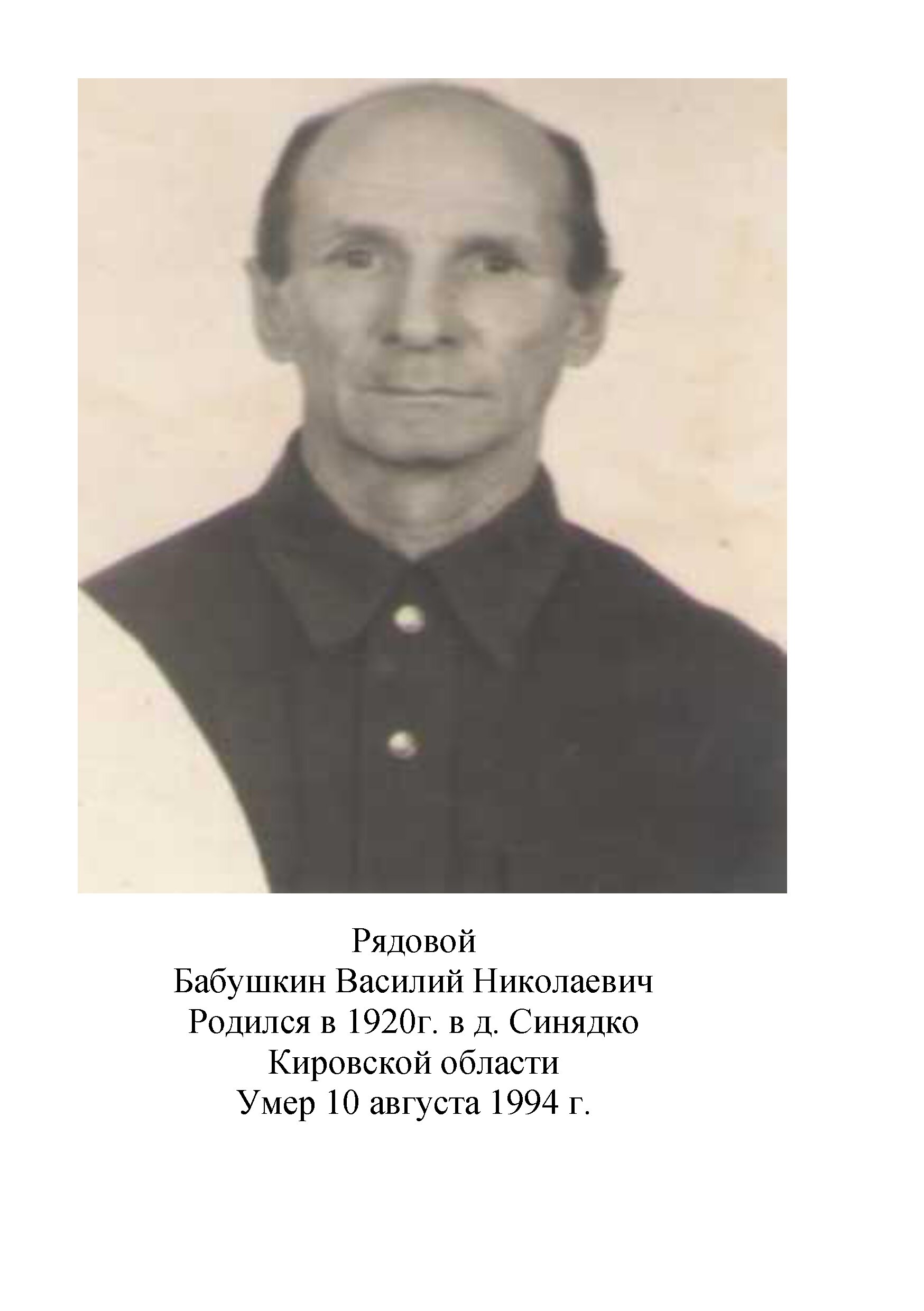 Бабушкин Василий Николаевич