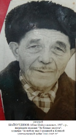 Шайхутдинов Абзал Шайхутдинович