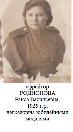 Родионова Раиса Васильевна