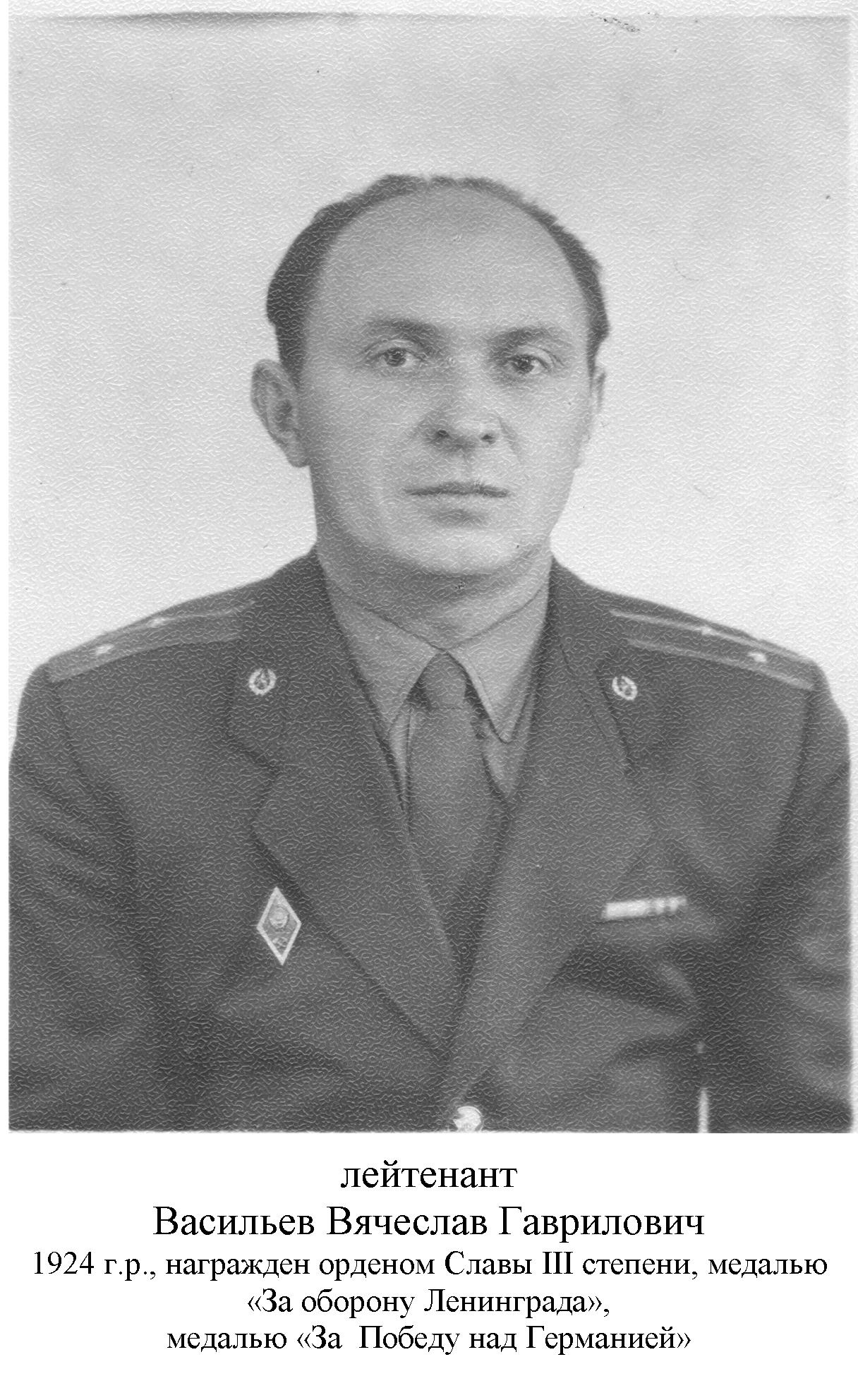 Васильев Вячеслав Гаврилович